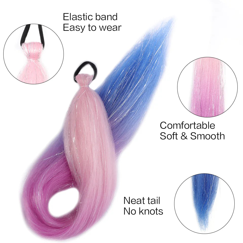 26-Inch Synthetic Hair Extensions for Festivals and Cosplay - 4