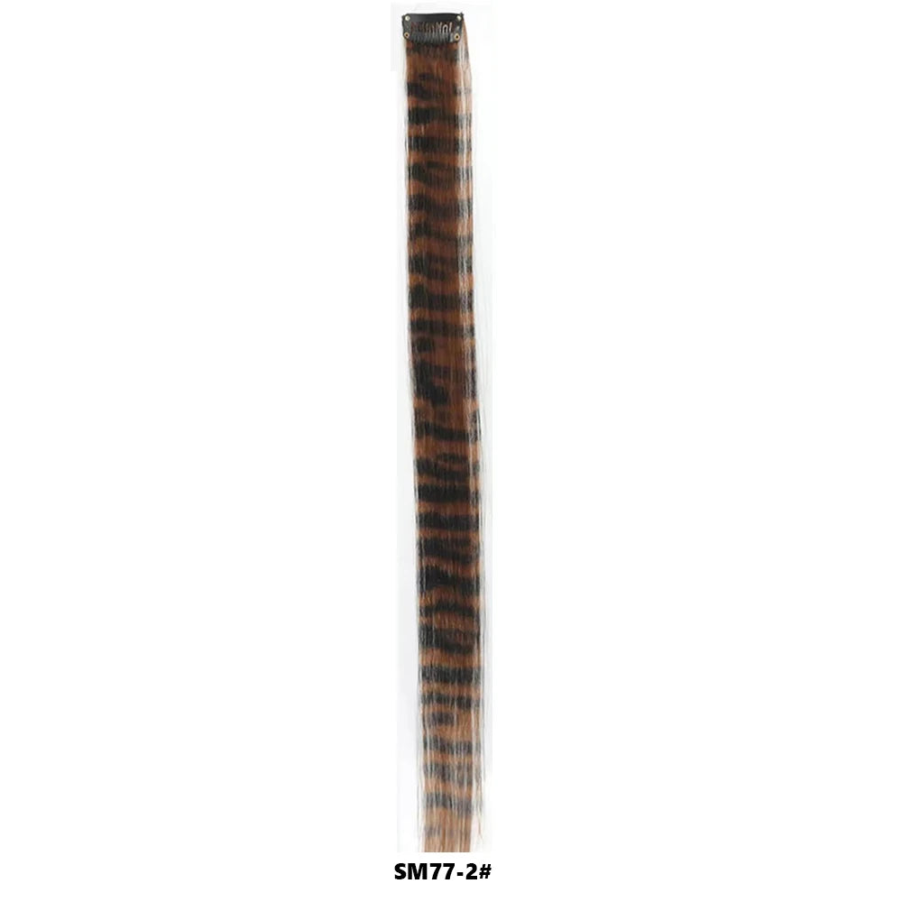 Stripe Printed Clip-In Hair Extensions for Parties and Daily Wear - 10