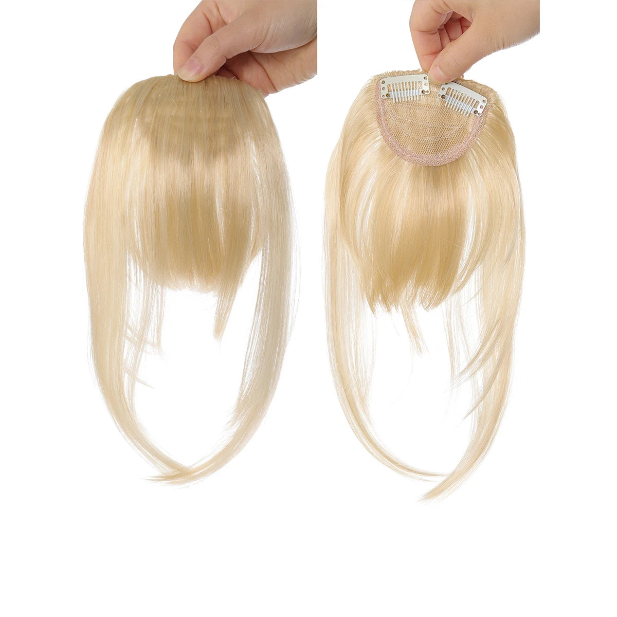 Clip-In Wispy Fringe Bangs with Sideburns for Natural Hair Transformation
