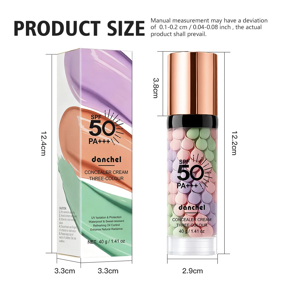 3-Color Correcting Concealer and Makeup Primer with SPF 50 - 15