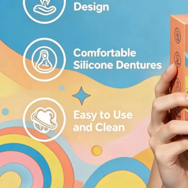 Comfortable Silicone Snap-On Dentures for Natural Smile Restoration