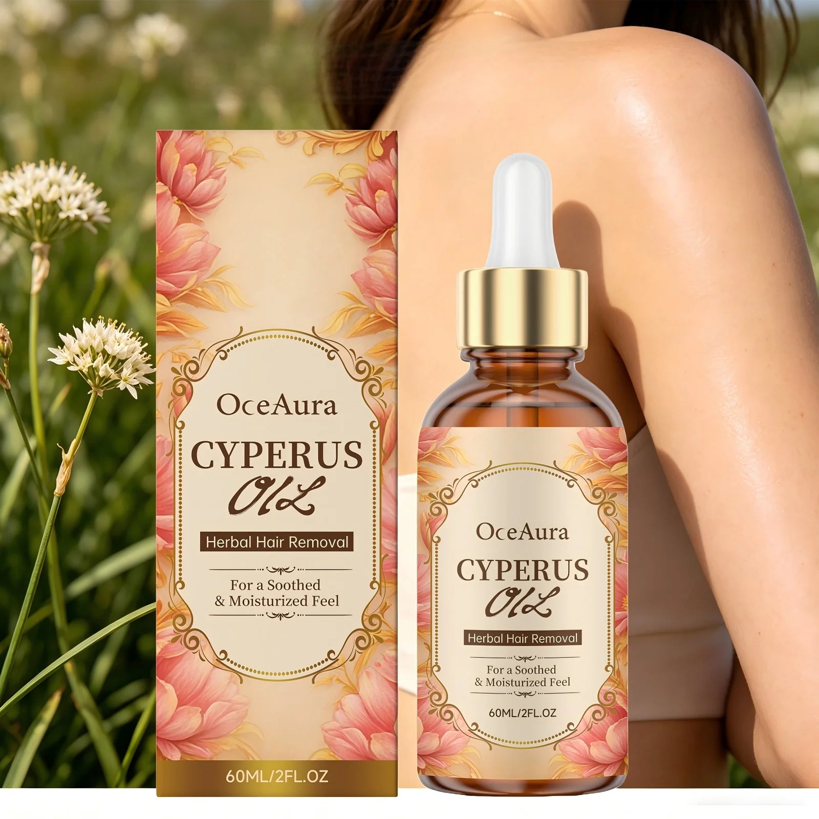 Herbal Cyperus Oil for Hair Growth Inhibition and Smooth Skin Care - 5
