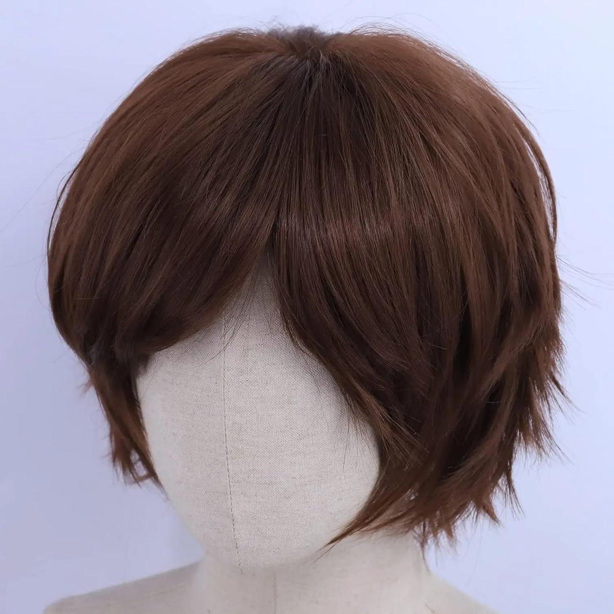 Short Layered Brown Cosplay Wig for Anime Costumes