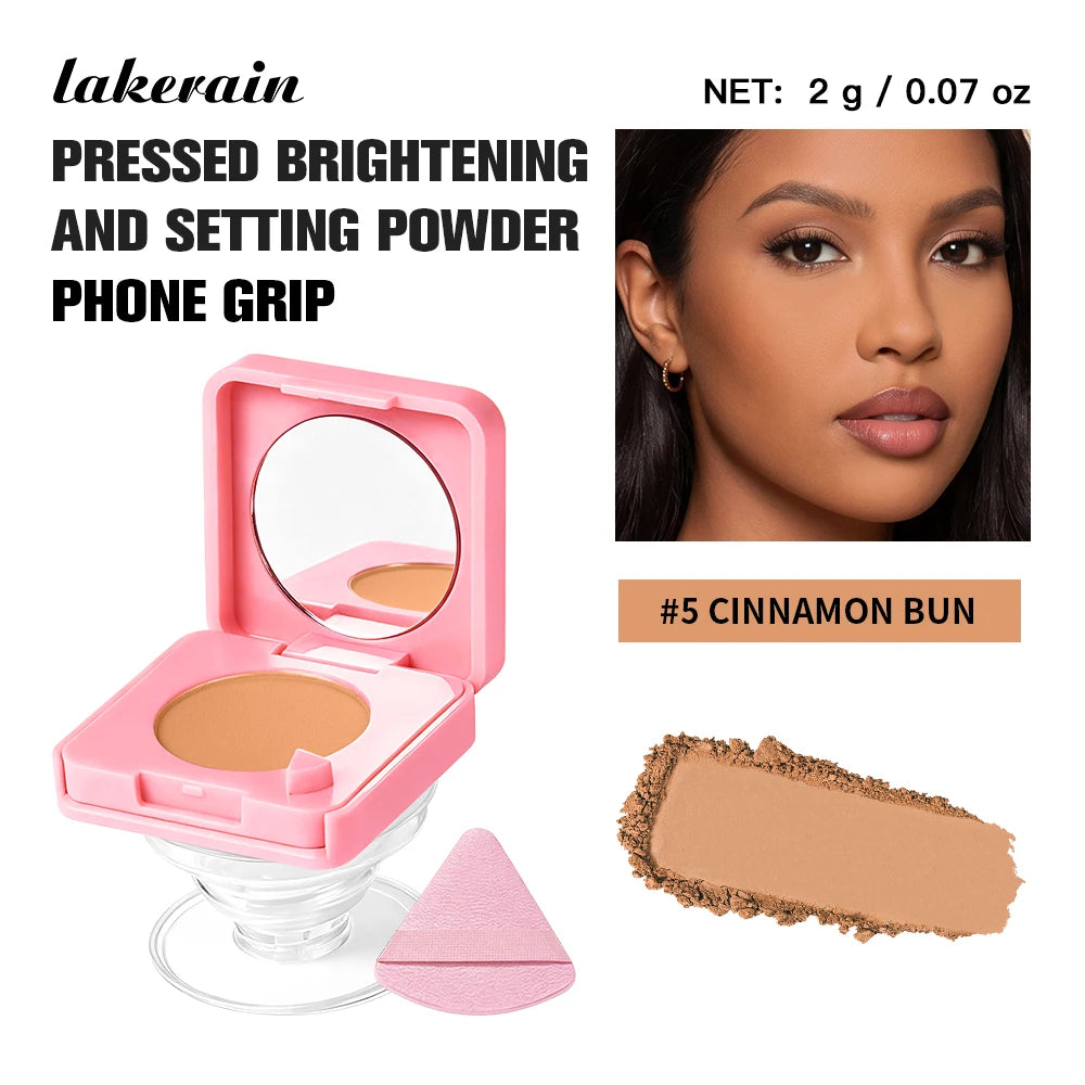 Pressed Matte Setting Powder with Integrated Phone Grip and Mirror