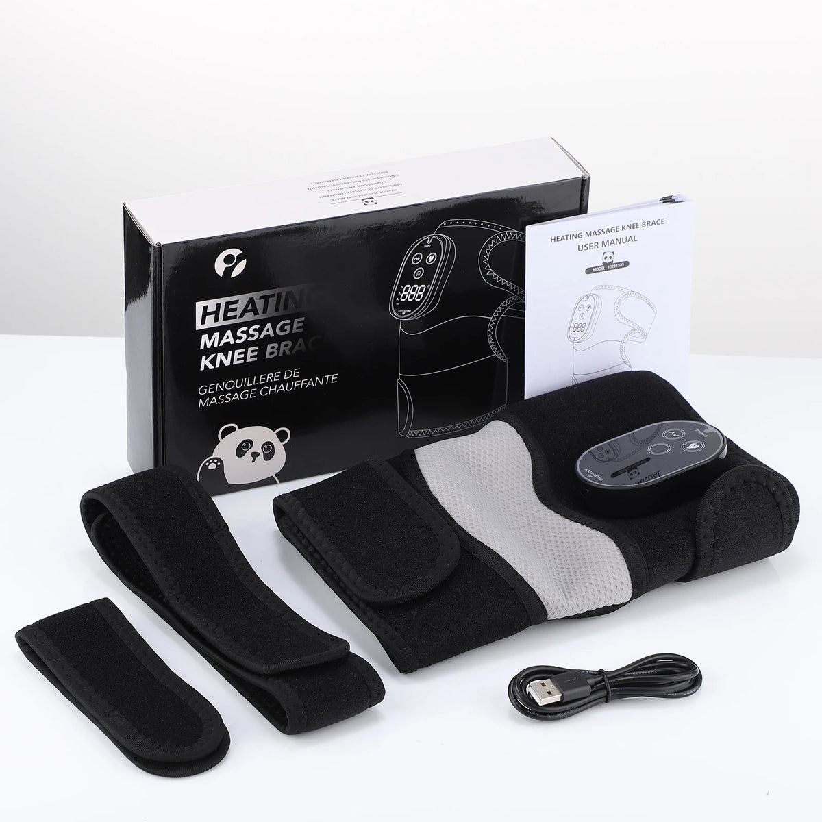 Heated Vibration Knee Massager Wrap for Joint Pain Relief and Recovery