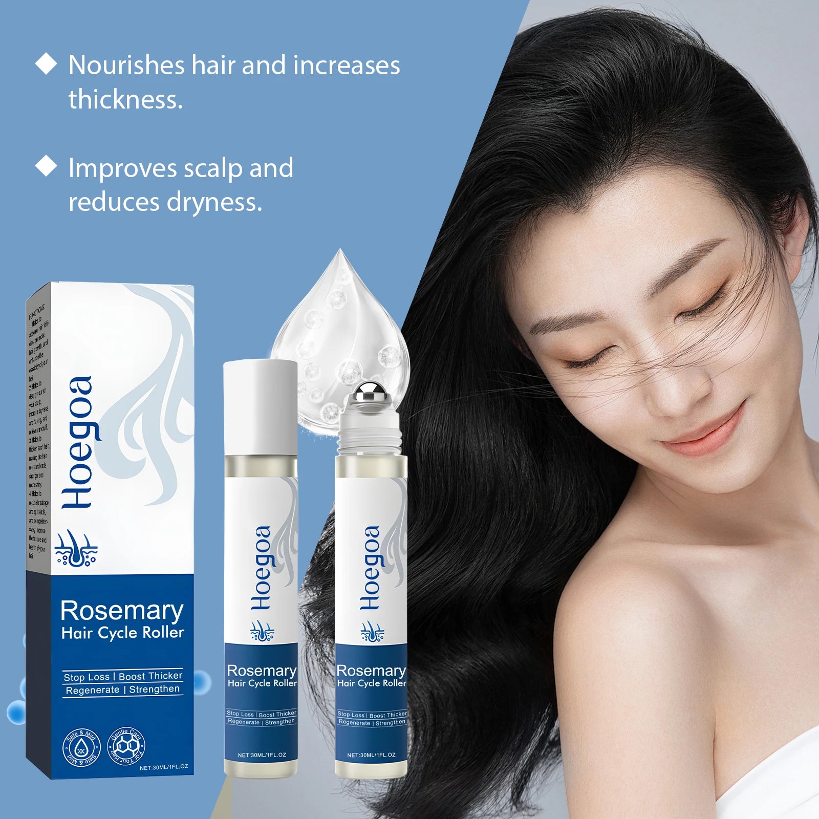 Rosemary Scalp Stimulating Roller Serum for Hair Growth and Thickness - 11