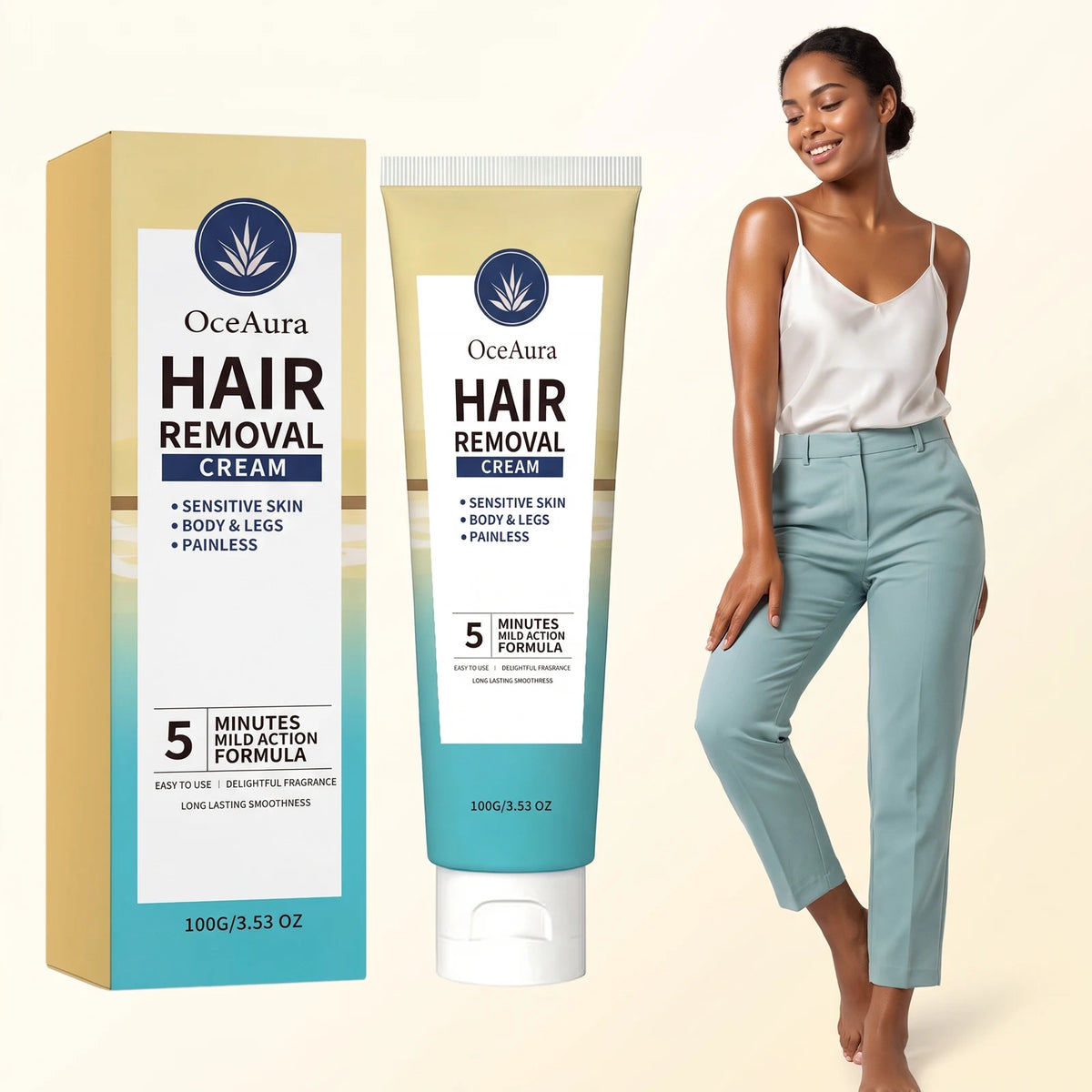 Painless Hair Removal Cream for Full Body and Sensitive Skin