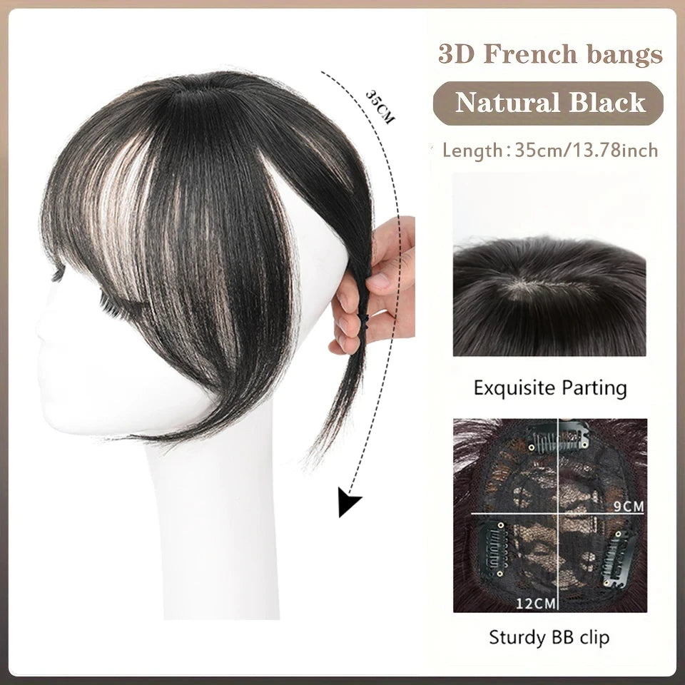 Clip-In Hair Topper Bangs Extension for Natural Volume and Style - 63
