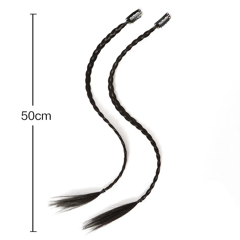 Clip-In Synthetic Braided Hair Extensions for Instant Length and Style