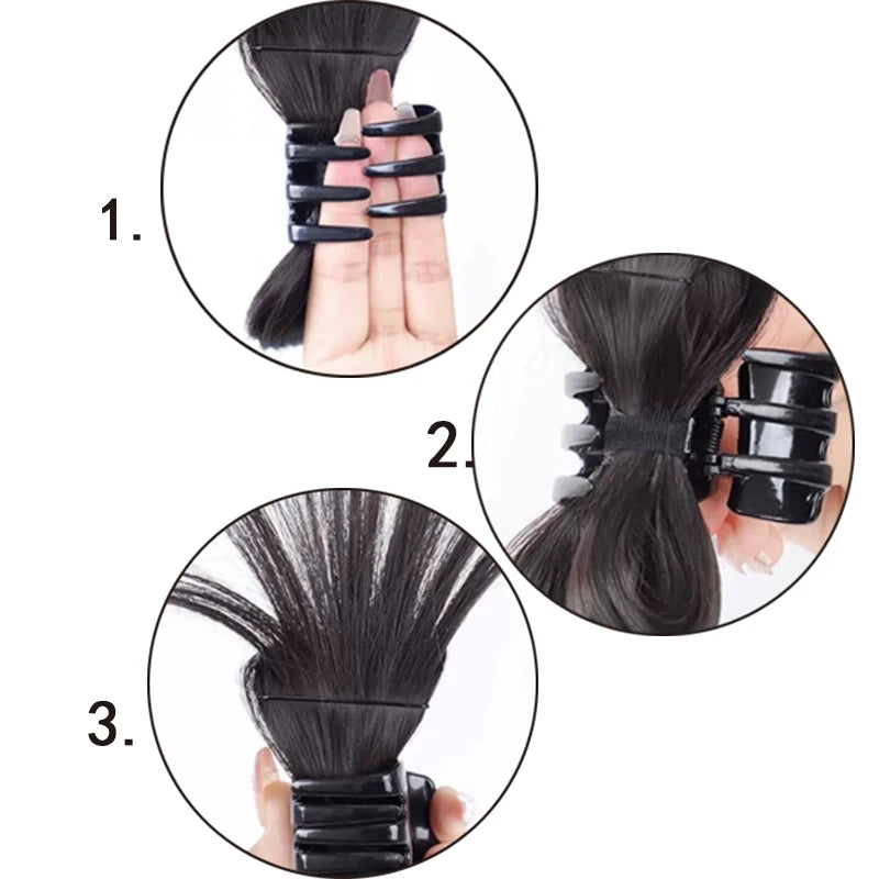 Synthetic Claw Clip Ponytail Hair Extension for Instant Volume
