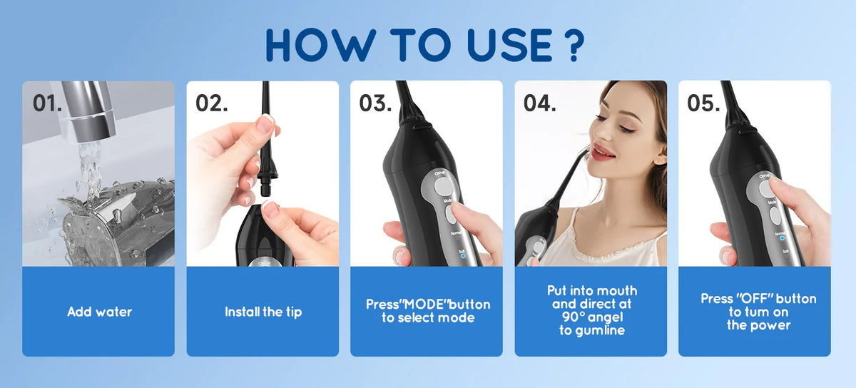 3-in-1 Professional Oral Care Kit with Water Flosser and Toothbrush