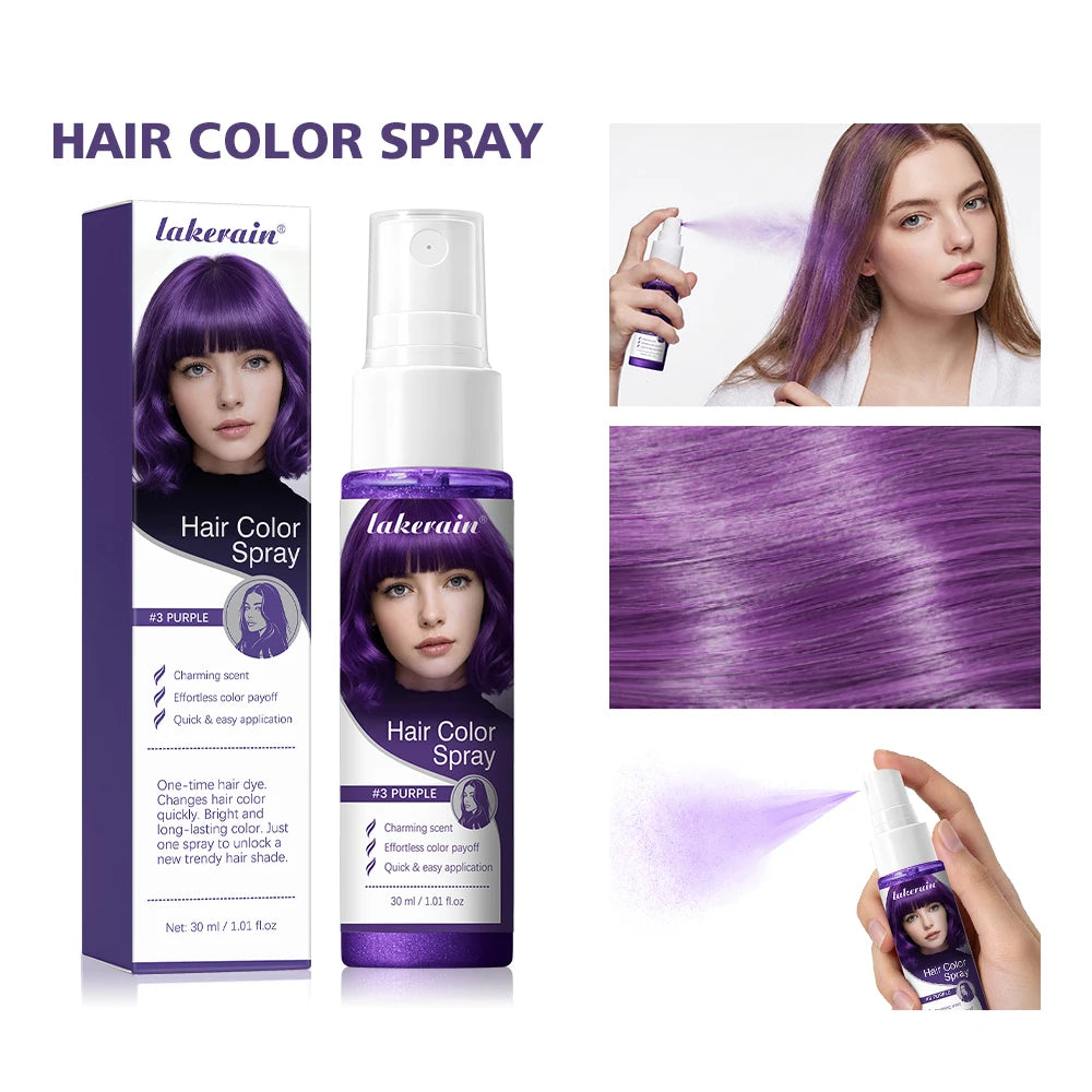 Temporary Washable Hair Color Spray for Instant Vibrant Styling - 1