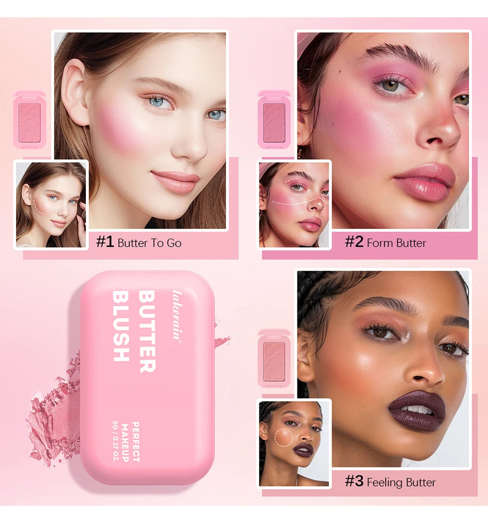 Soft Matte Butter Bronzer Powder for Sculpted and Natural Face Contouring
