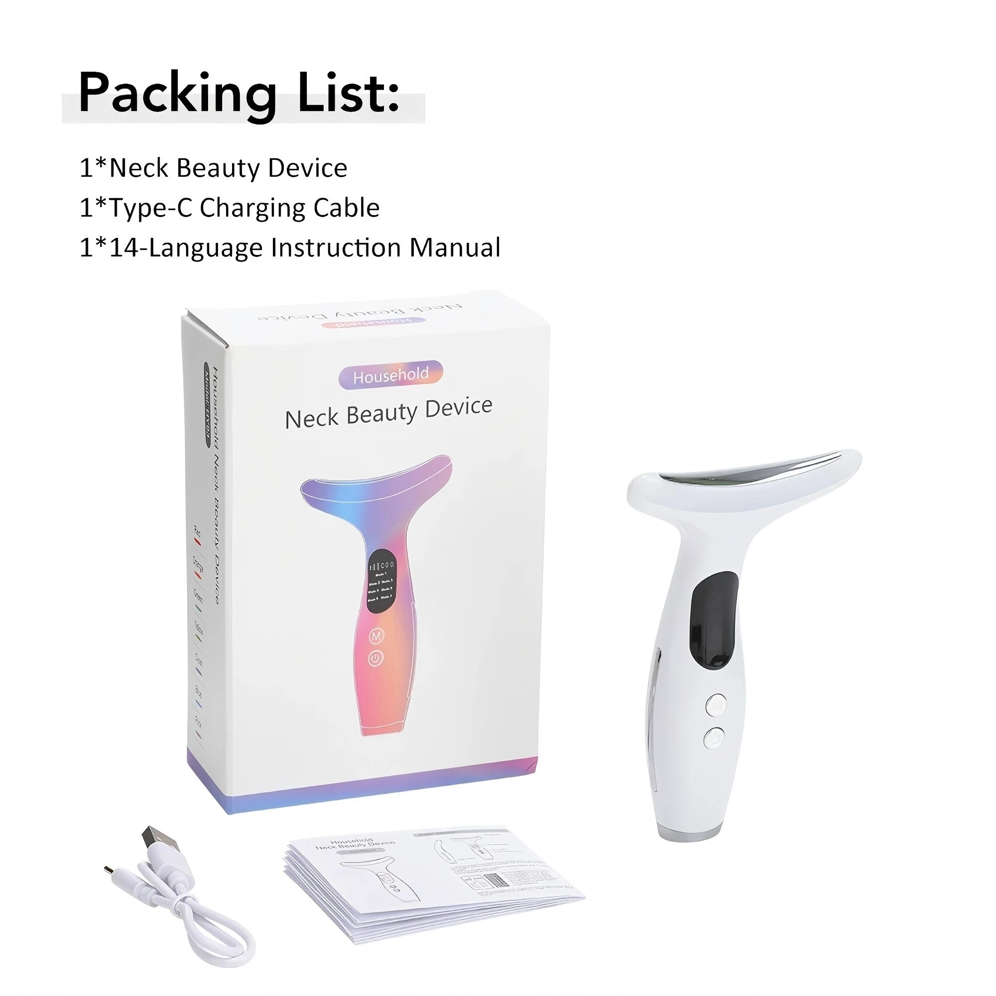 7-Color LED Neck and Face Lifting Massager for Skin Tightening - 13
