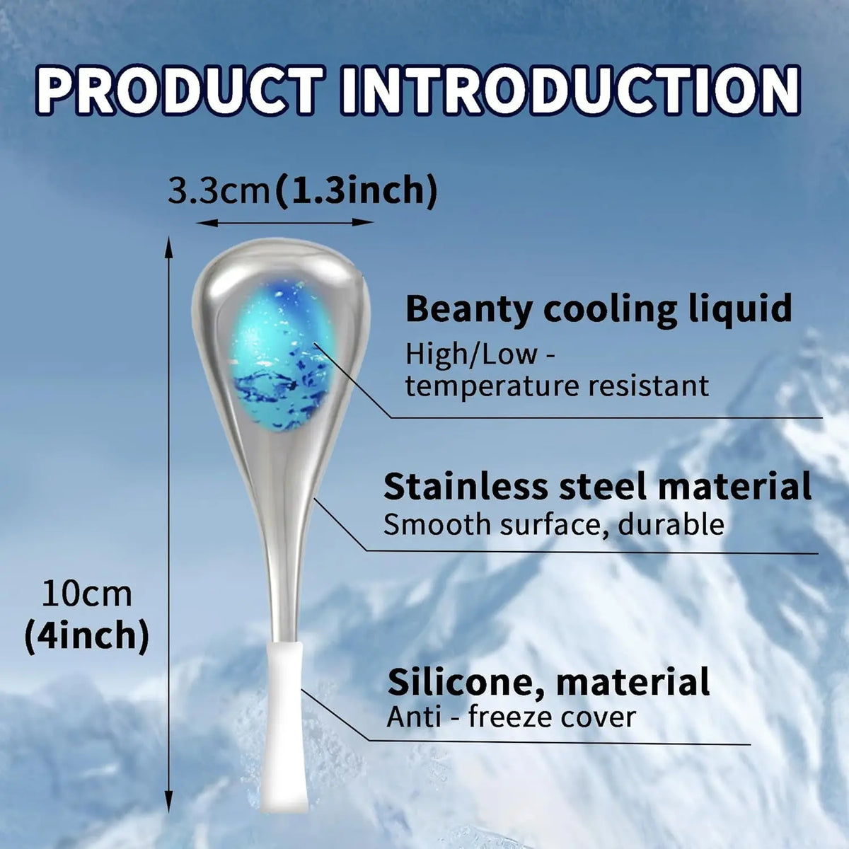 Stainless Steel Cooling Cryo Sticks for Facial Puffiness and Rejuvenation