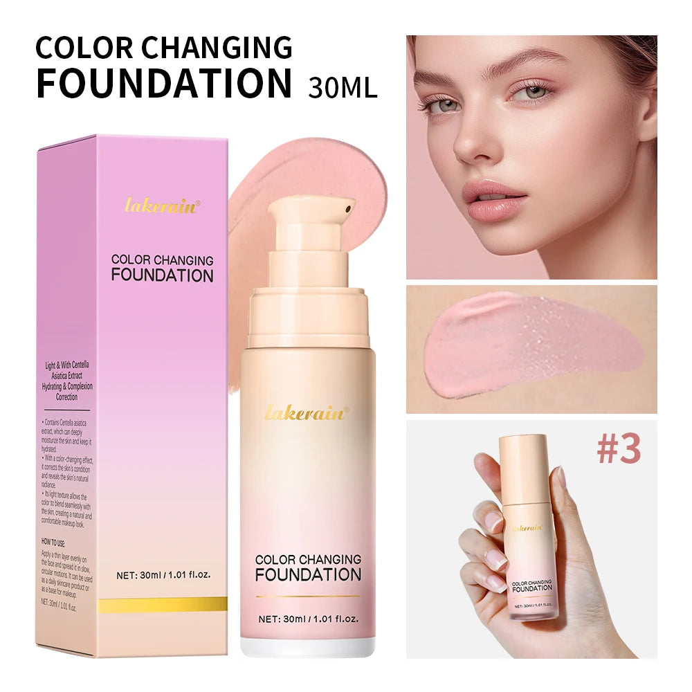 Color-Changing Liquid Foundation for Flawless Radiant Skin Coverage