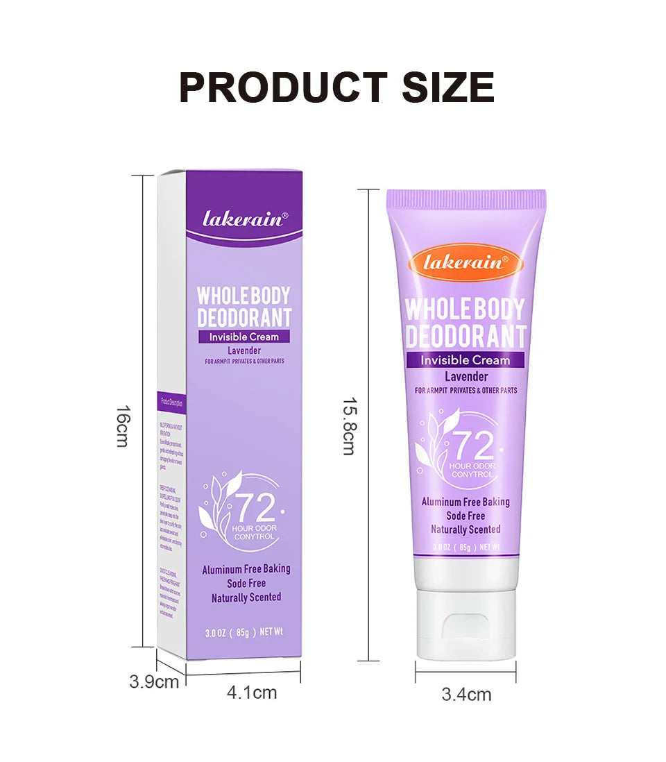 72-Hour Invisible Whole Body Deodorant Cream for All-Day Freshness - 14