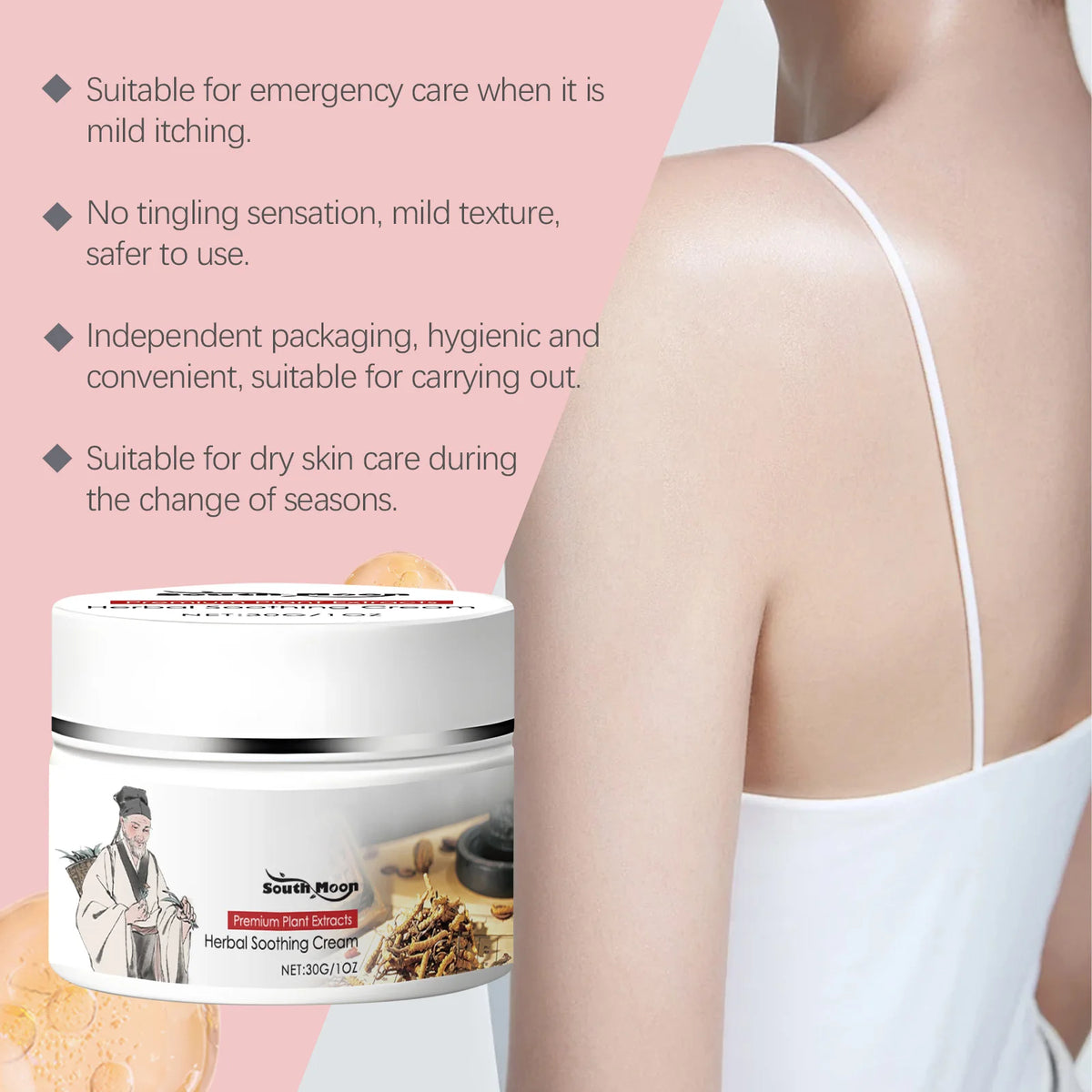 Herbal Soothing Cream for Skin Irritation, Redness and Dryness Relief