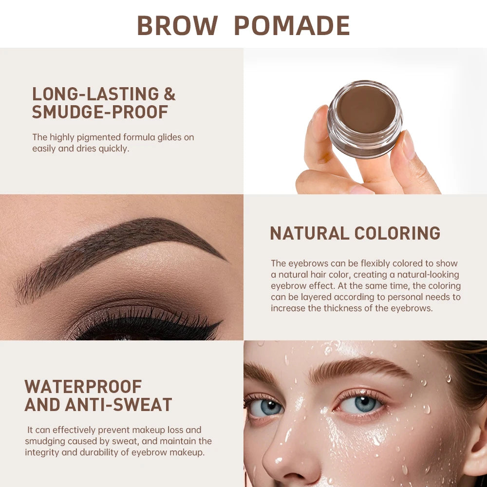 Waterproof Long-Lasting Brow Pomade Gel for Natural Defined Eyebrows - 4
