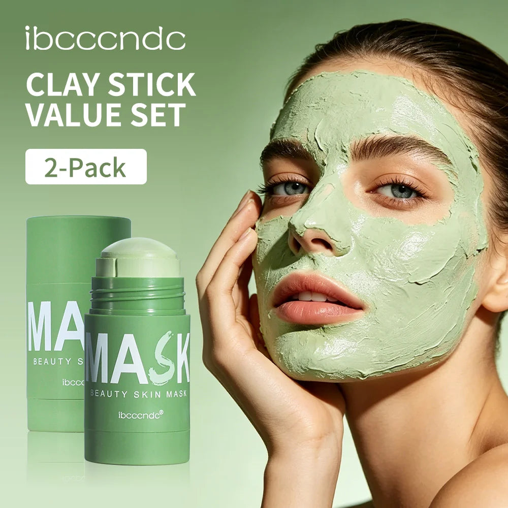 Green Tea Deep Cleansing Clay Face Mask Stick for Blackhead Removal - 1