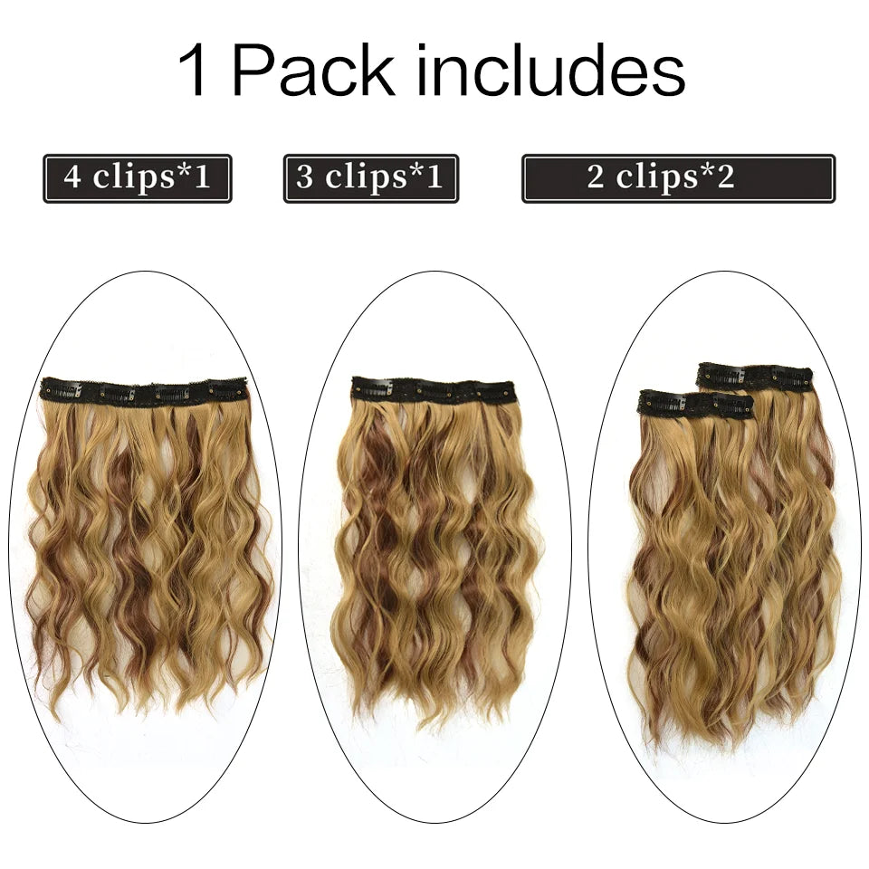 12-Inch Wavy Clip-In Hair Extensions for Daily Volume - 3