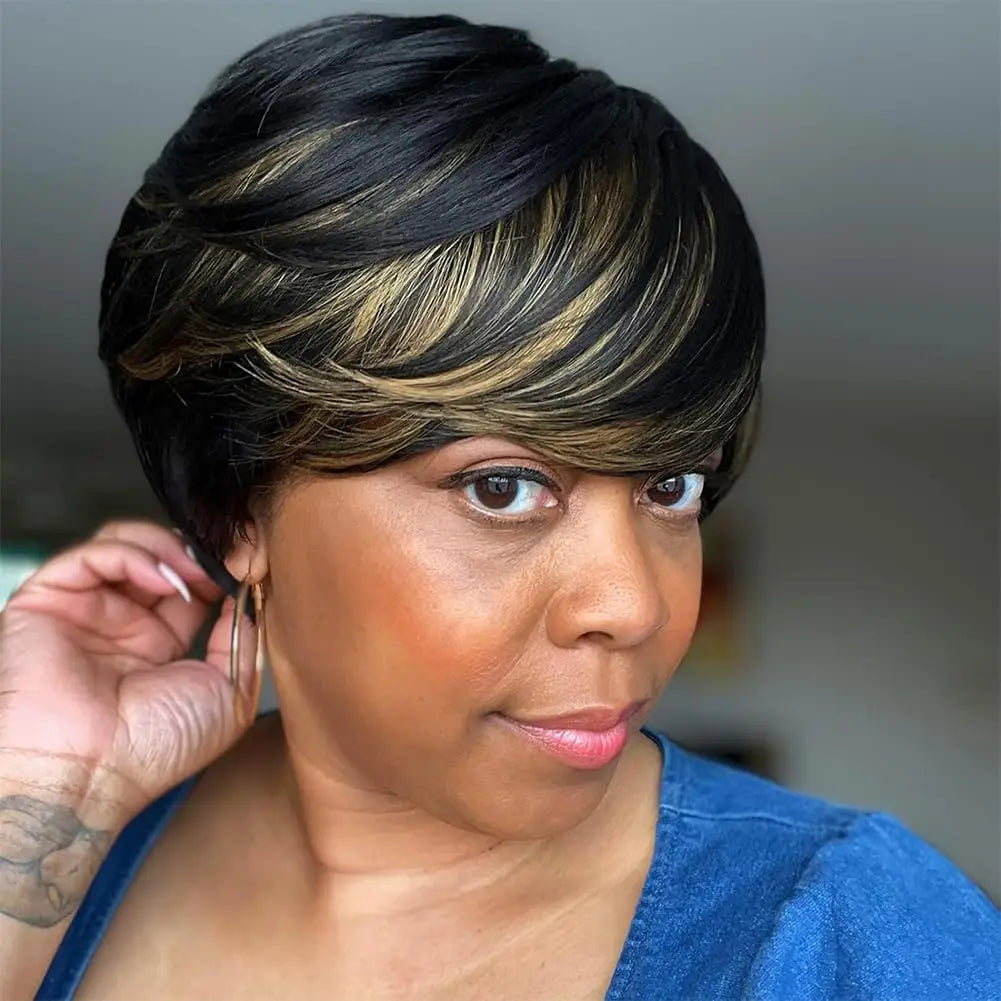 Short Red Pixie Cut Synthetic Wig for Daily Wear - 2