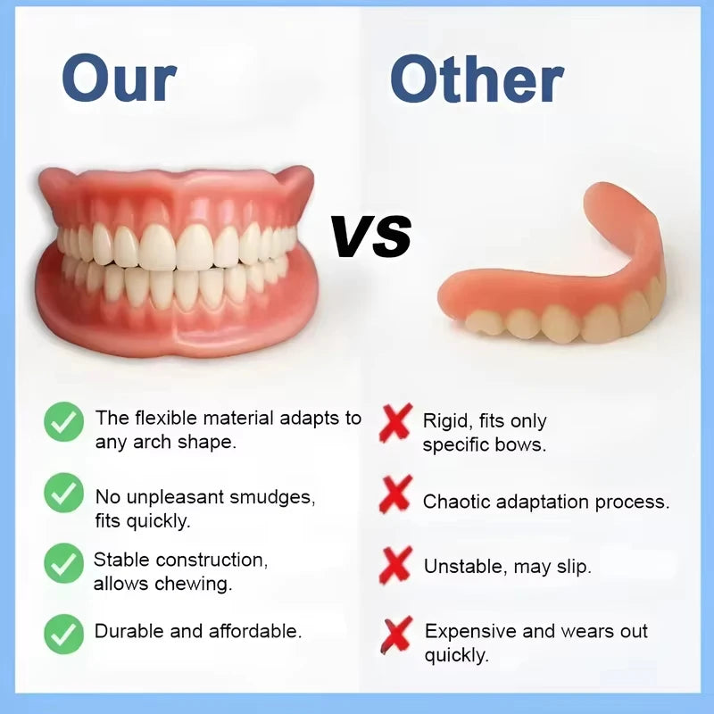 Comfortable Soft Silicone Cosmetic Teeth Veneers with Storage Case - 3