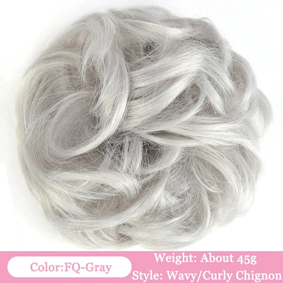 Messy Bun Hair Extension with Elastic Band