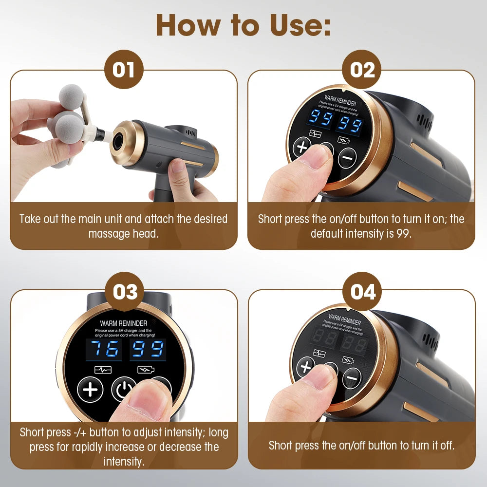 Professional Deep Tissue Percussion Massage Gun for Muscle Recovery - 13