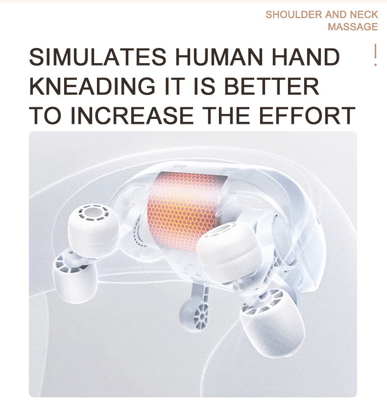 Wireless 6D Neck and Shoulder Massage Pillow with Deep Tissue Heat Therapy