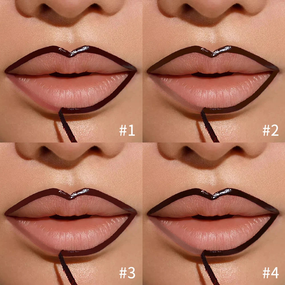Peel-Off Tattoo Lip Liner for Long-Lasting Waterproof Smudge-Proof Color - 2