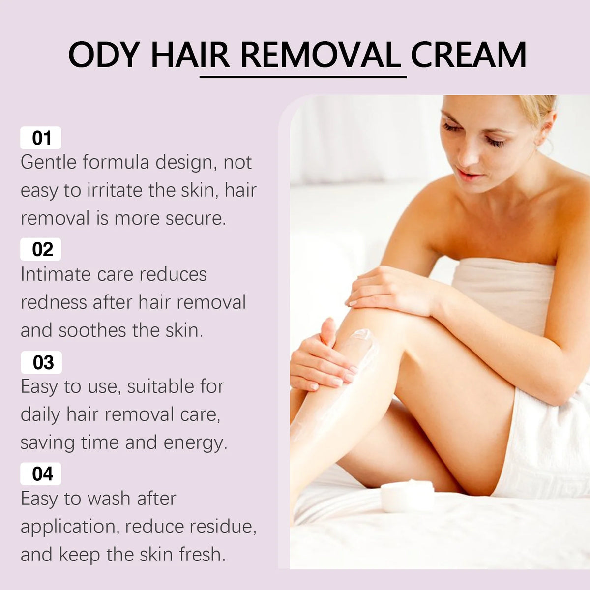 Painless Gentle Hair Removal Cream for Full Body and Sensitive Skin