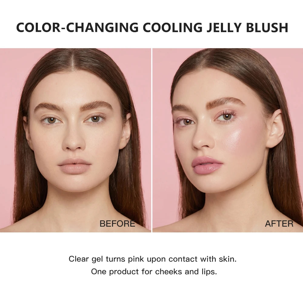 pH Adaptive Color Changing Jelly Blush for Lips Cheeks and Eyes