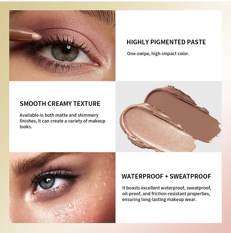 Waterproof Cream Eyeshadow Pencil for Long-Lasting Eye Makeup - 9