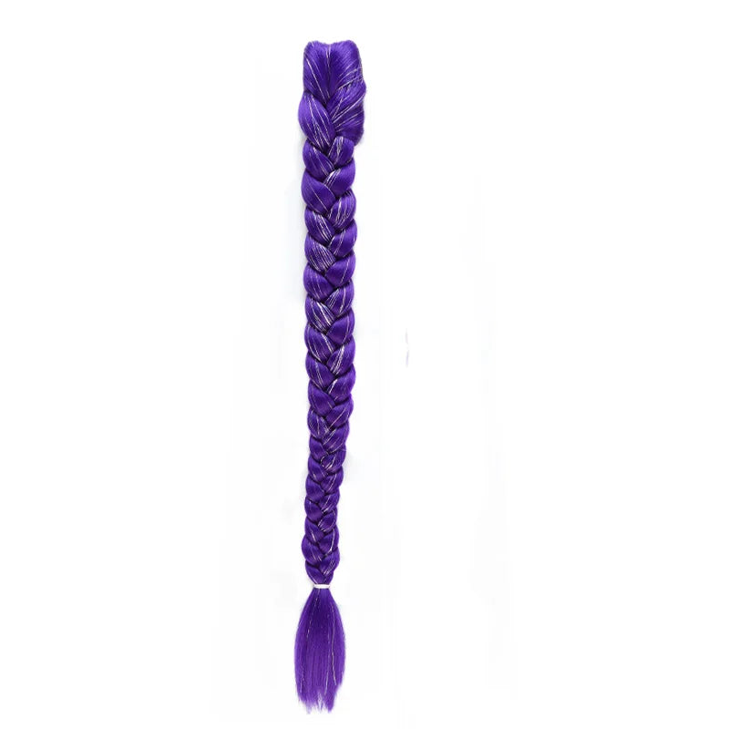 26-Inch Clip-In Braided Ponytail for Cosplay and Parties - 8