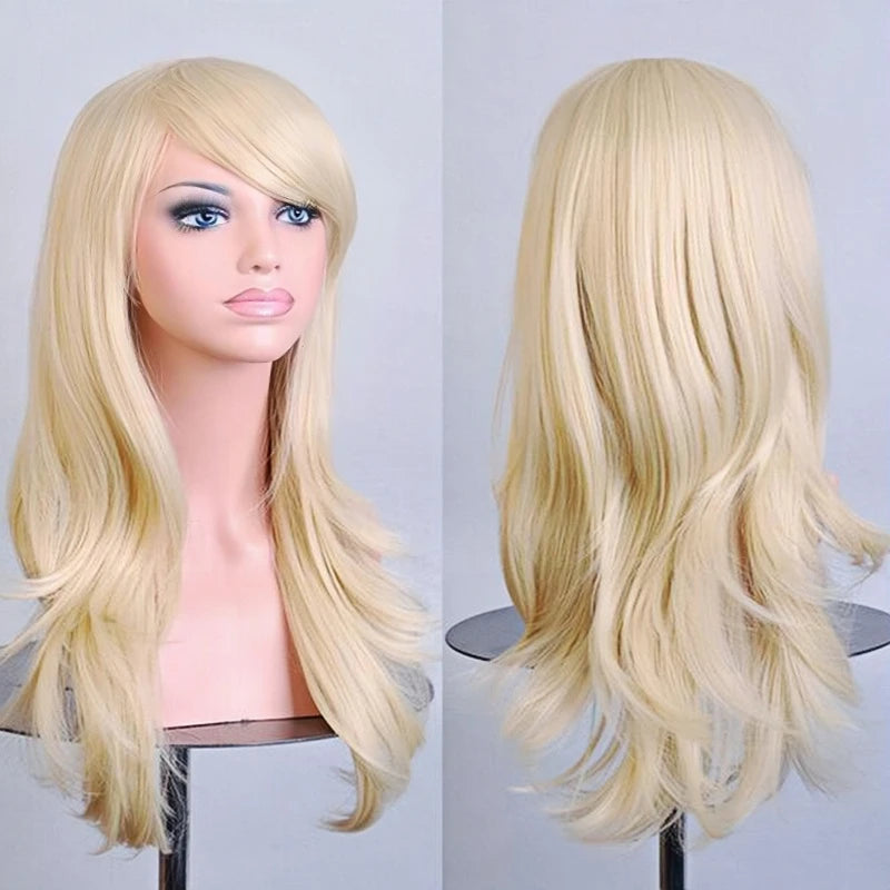 Long Wavy Synthetic Hair Wig for Cosplay and Costume Parties