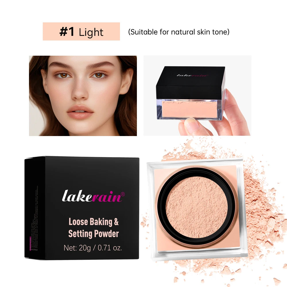 Oil Control Loose Setting Powder for Flawless Matte Finish Makeup