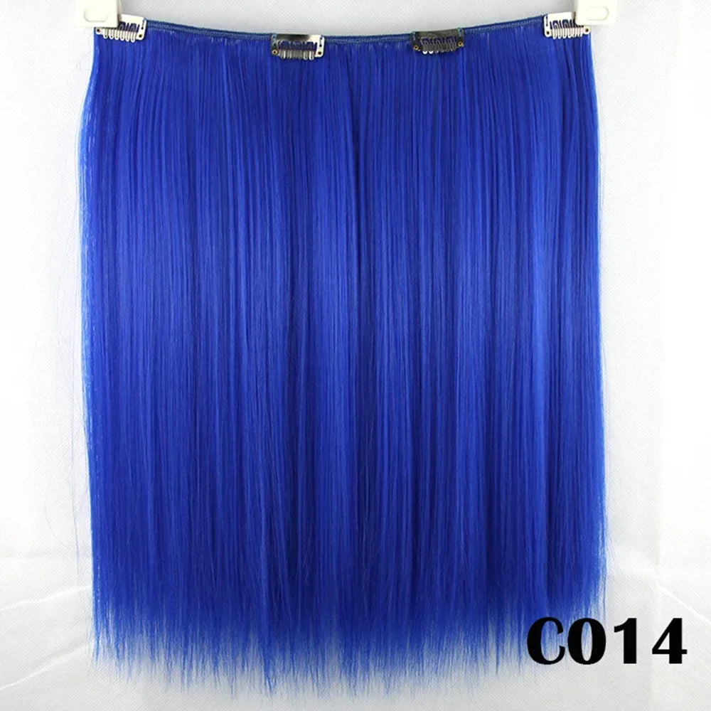 Synthetic Clip-In Straight Hair Extensions for Cosplay and Styling - 15
