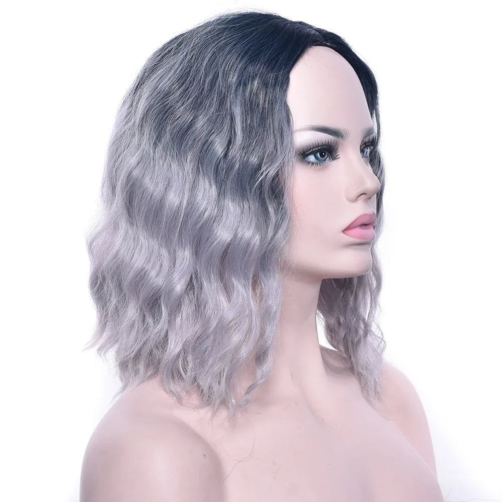 Short Kinky Curly Synthetic Hair Wig for Daily Wear and Cosplay Parties - 11