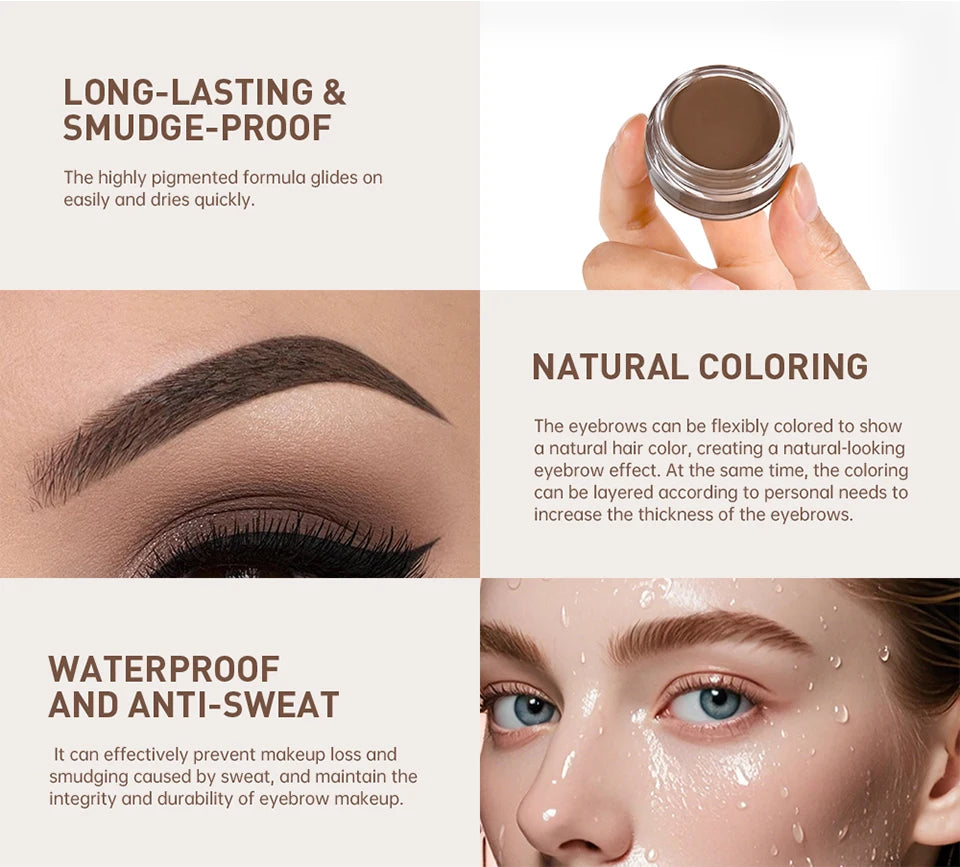 Waterproof Long-Lasting Brow Pomade Gel for Natural Defined Eyebrows - 8