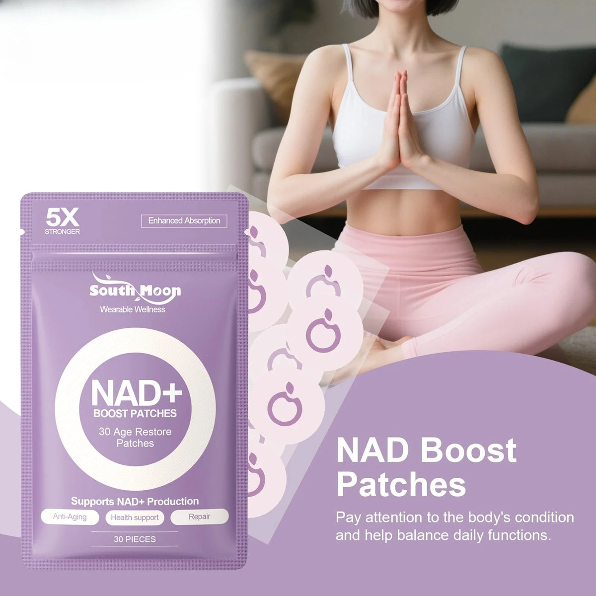 NAD+ Boost Age Restore Patches for Daily Health and Wellness Support