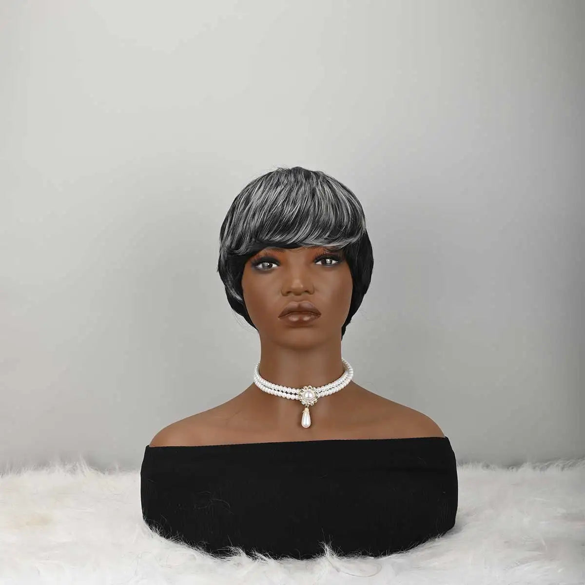Short Wavy Pixie Cut Wig for Daily Styling - 9