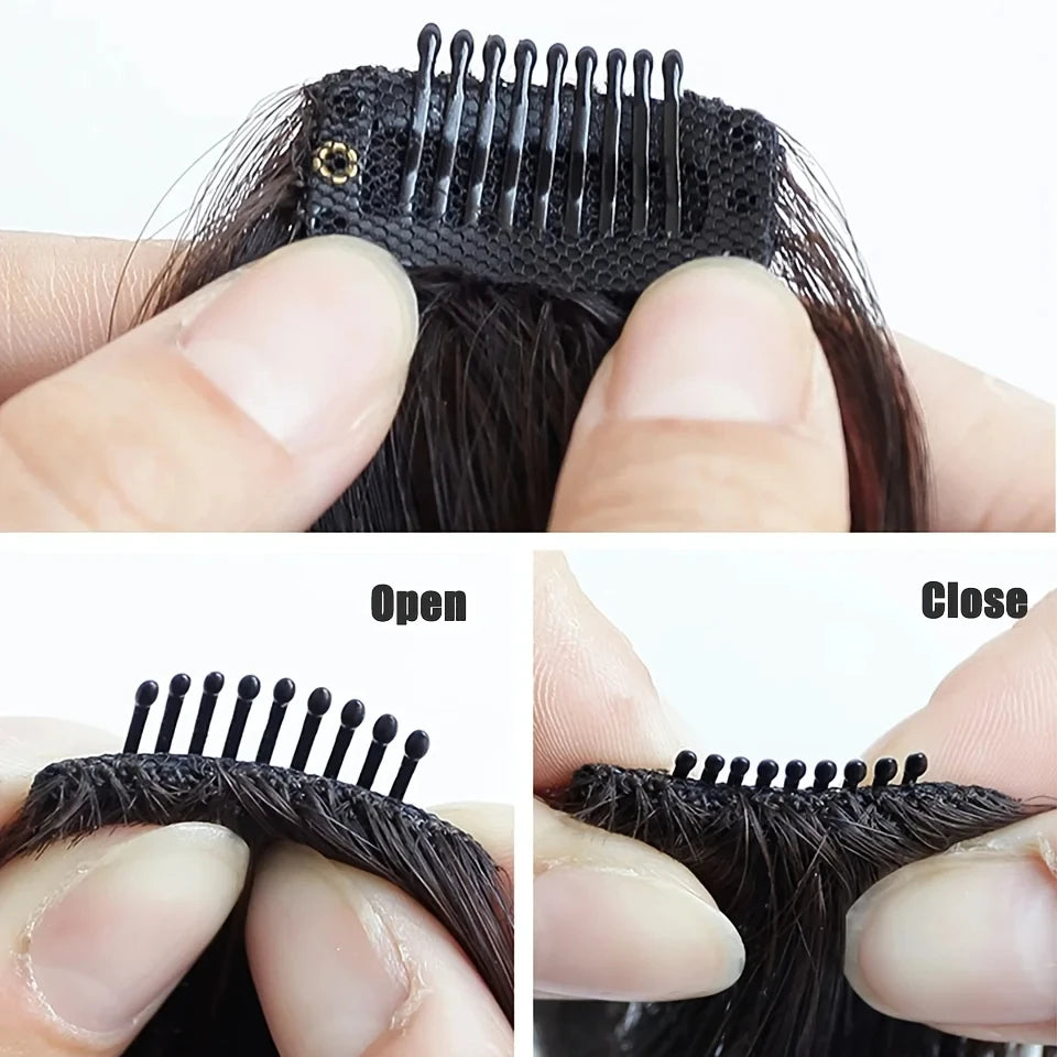 Clip-In Synthetic Hair Side Bangs for Instant Volume