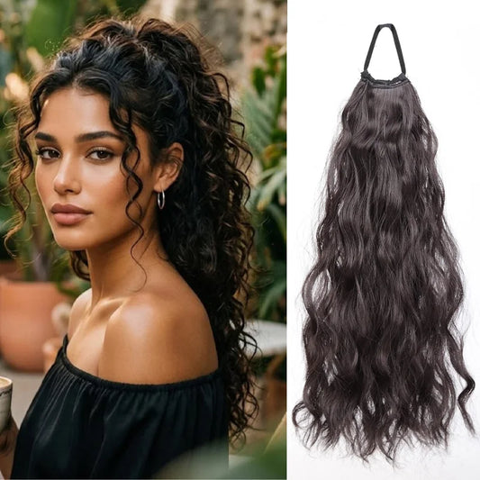 Wavy Ponytail Hair Extension with Elastic Band