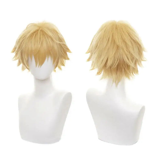 Short Blonde Spiky Cosplay Wig for Anime Characters