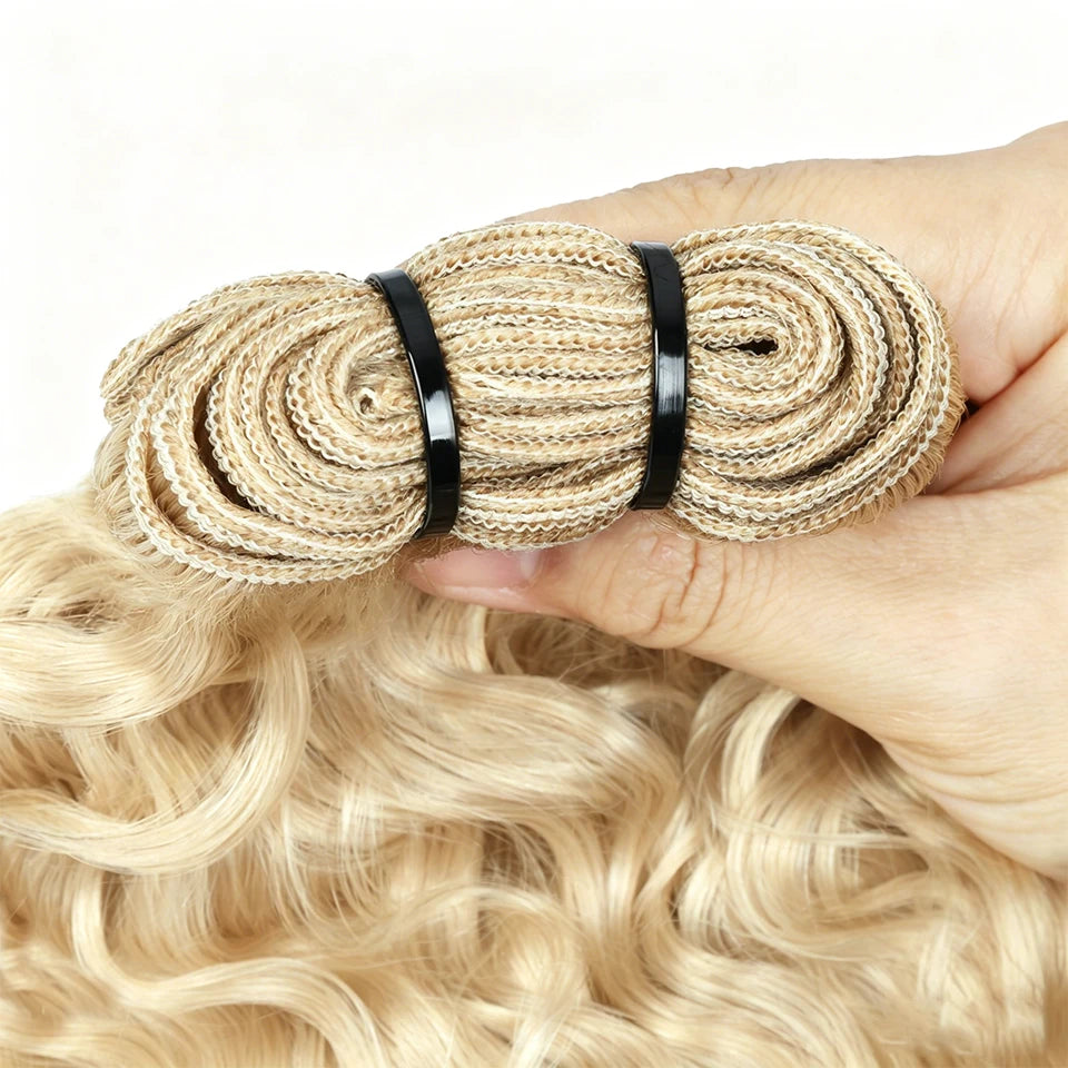 Blonde Burmese Curly Human Hair Bundles