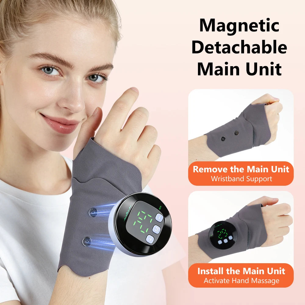 Electric Microcurrent Wrist Massager for Pain Relief and Support - 3