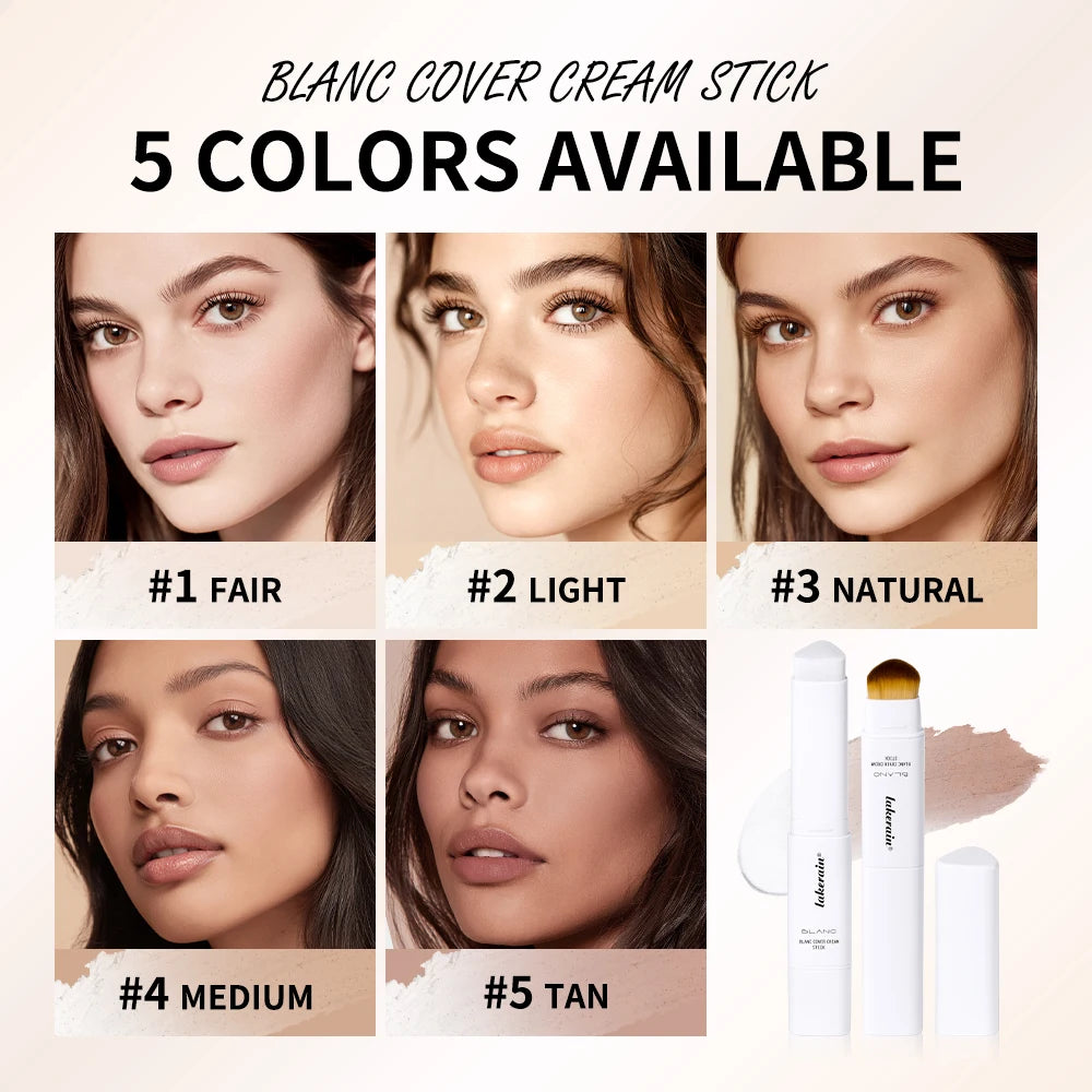 Color-Changing Foundation Stick with Built-in Blending Brush