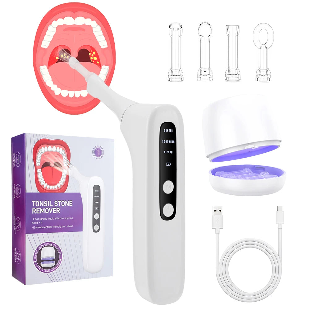 HD Visible Tonsil Stone Remover Vacuum for Painless Oral Care