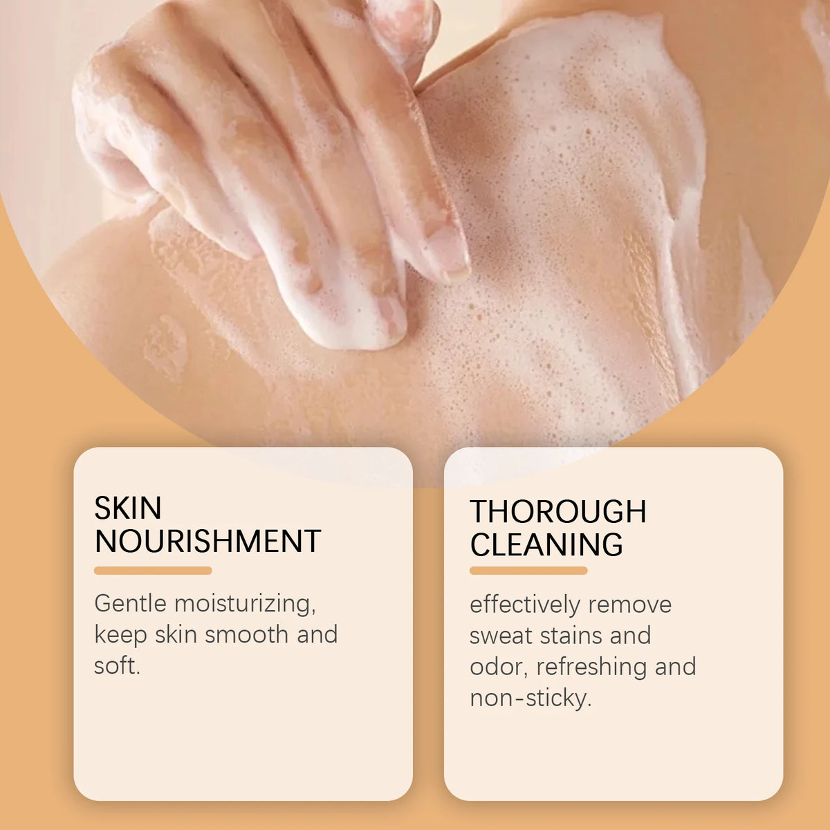 Persimmon Exfoliating Body Wash for Natural Odor Removal and Oil Control